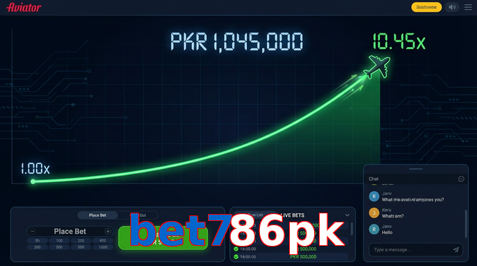 Main screen of Bet786pk aviator page for PK players