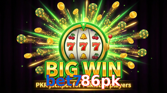 Big win animation on Bet786pk slot game